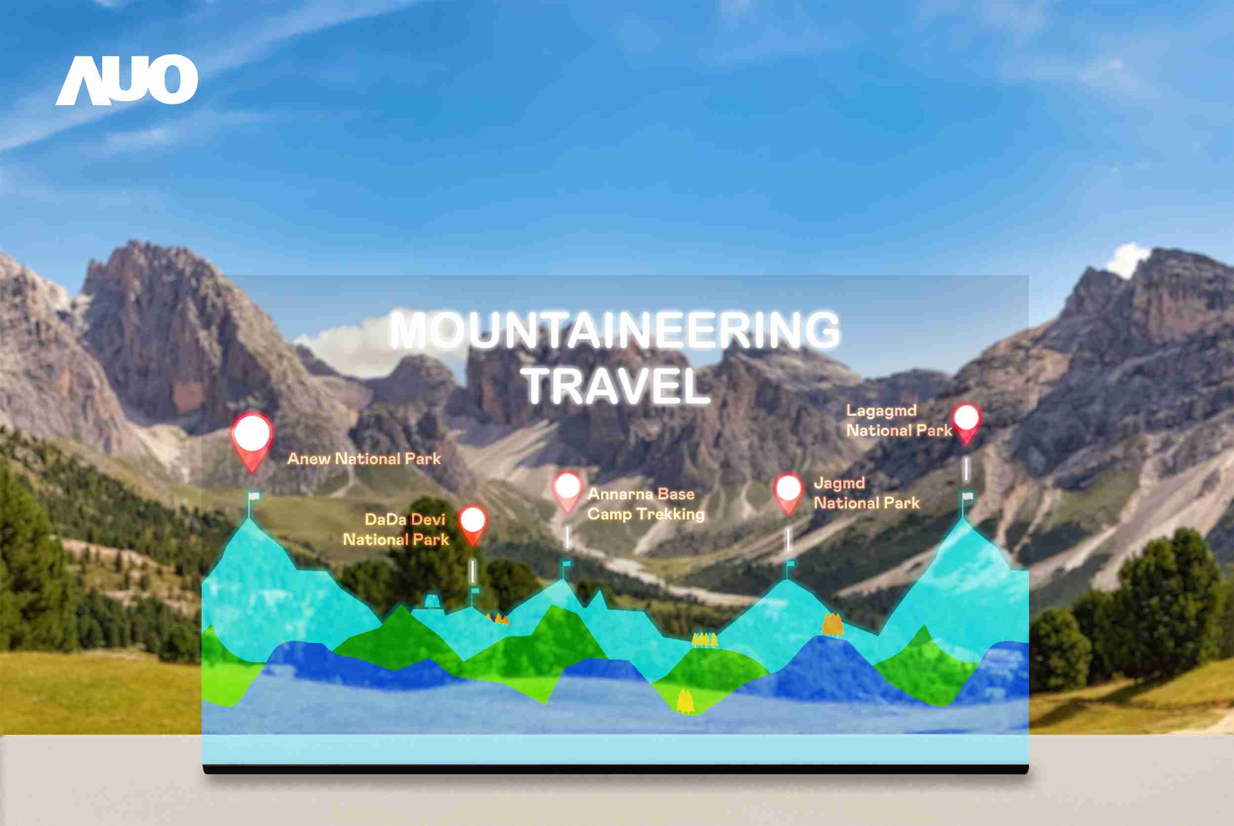 尊龙z6展示全球单片尺寸最大(*)42吋透明Micro LED显示器拼接而成的〝64吋透明Micro LED显示器〞，，，，具备高透明度、、、、1,000 nits高亮度、、、、广色域、、采用三边无边框的无缝拼接等多重特色，，，，呈现超高清、、、、细腻画质而不遮挡后方视觉，，，，满足层峰需求，，可广泛运用于零售、、、艺术展览或商业空间等场域